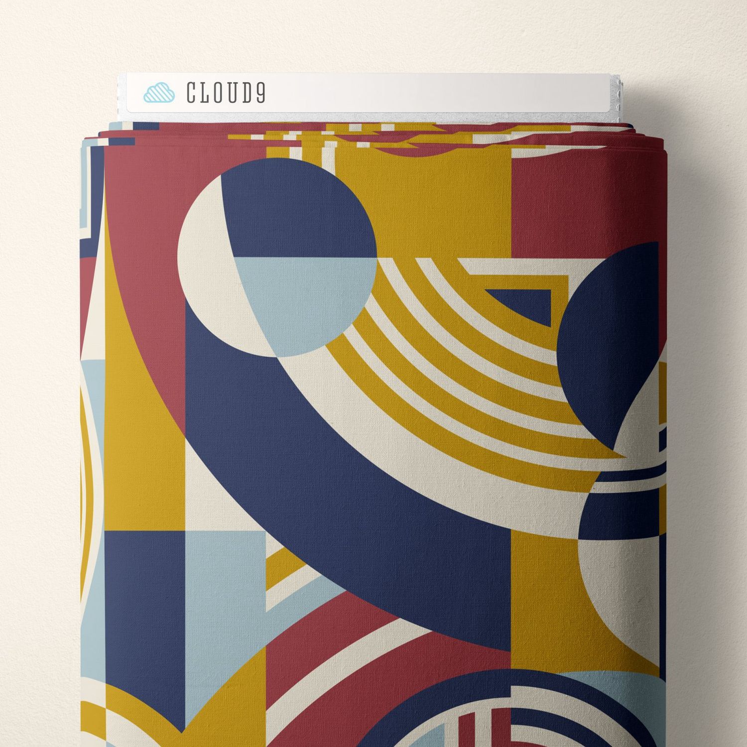 Hoffman in Red and Navy American Bold Frank Lloyd Wright Organic Cotton