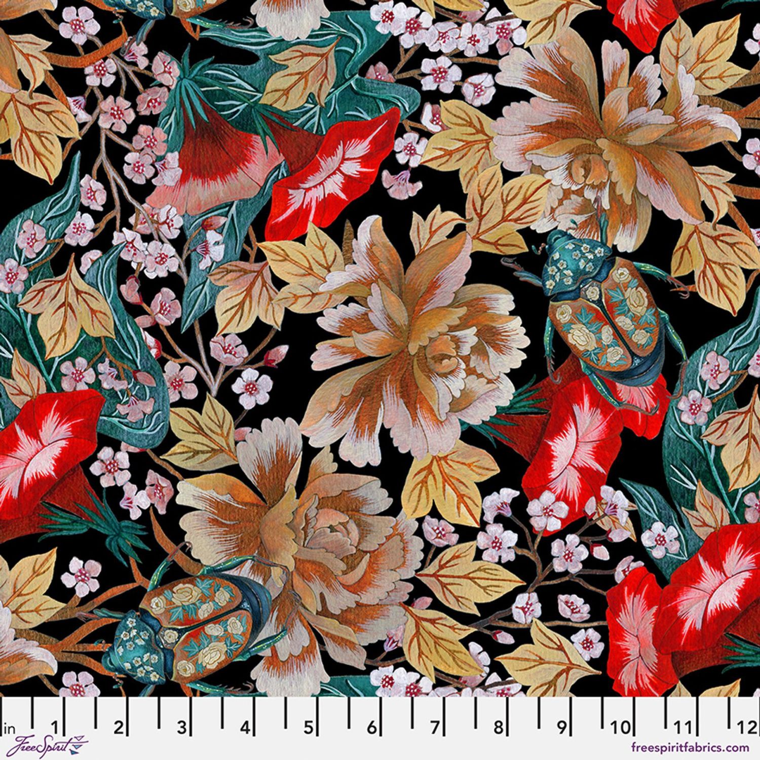 Japanese Beetle Nocturnal Creatures Free Spirit Fabrics