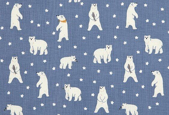 Japanese Fat Quarters (Assorted Styles), Design: Polar Bear