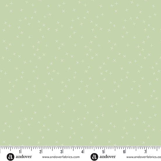 Moss Crisscross Printed Cotton Andover Fabrics