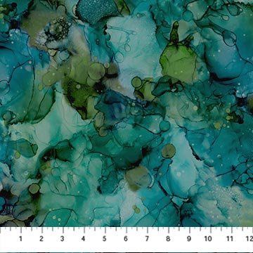 Night Pine Printed Cotton Fluidity Northcott