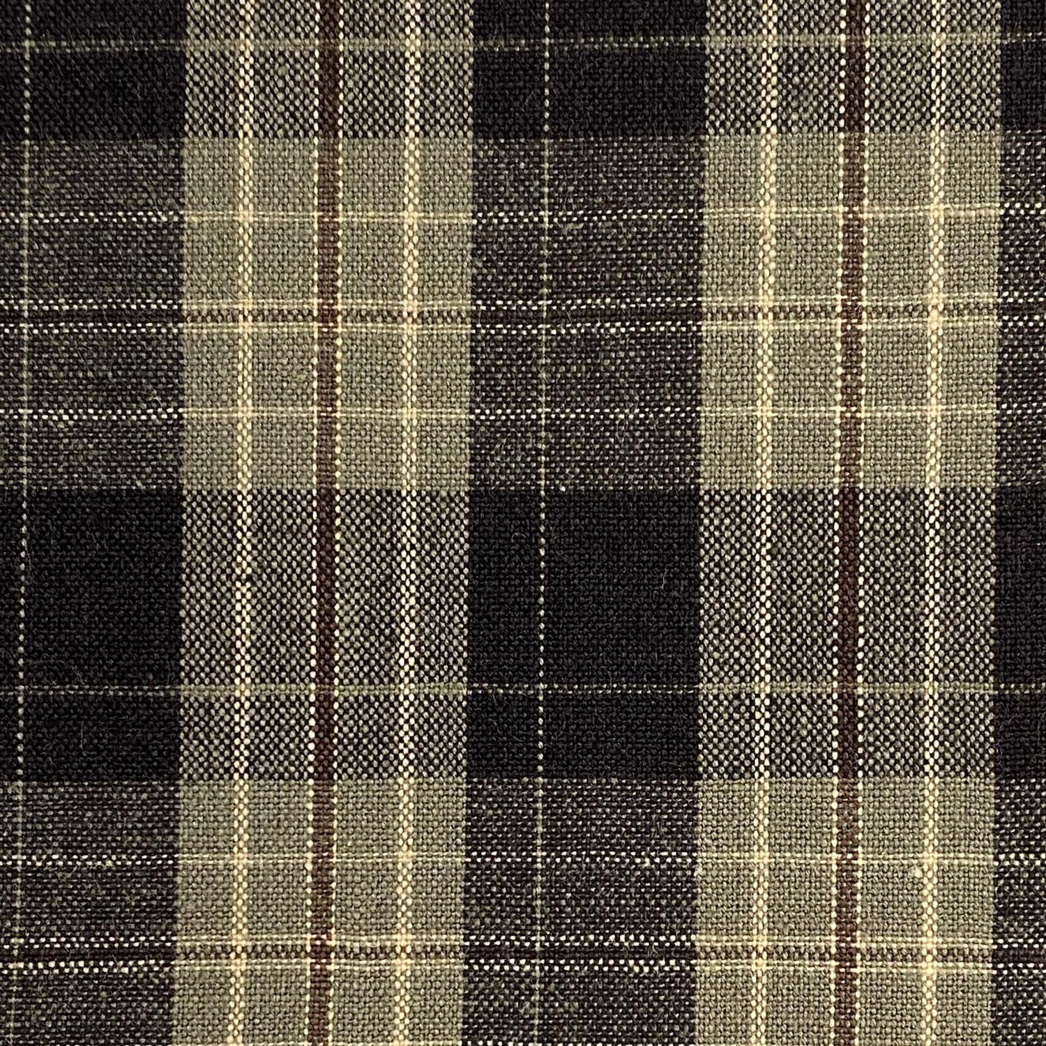 Nikko Indigo Granite Plaid 4985 Green Brown and Black Diamond Textiles