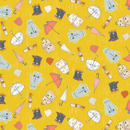 Rainy Day Outfit Cotton Print Splish Splash