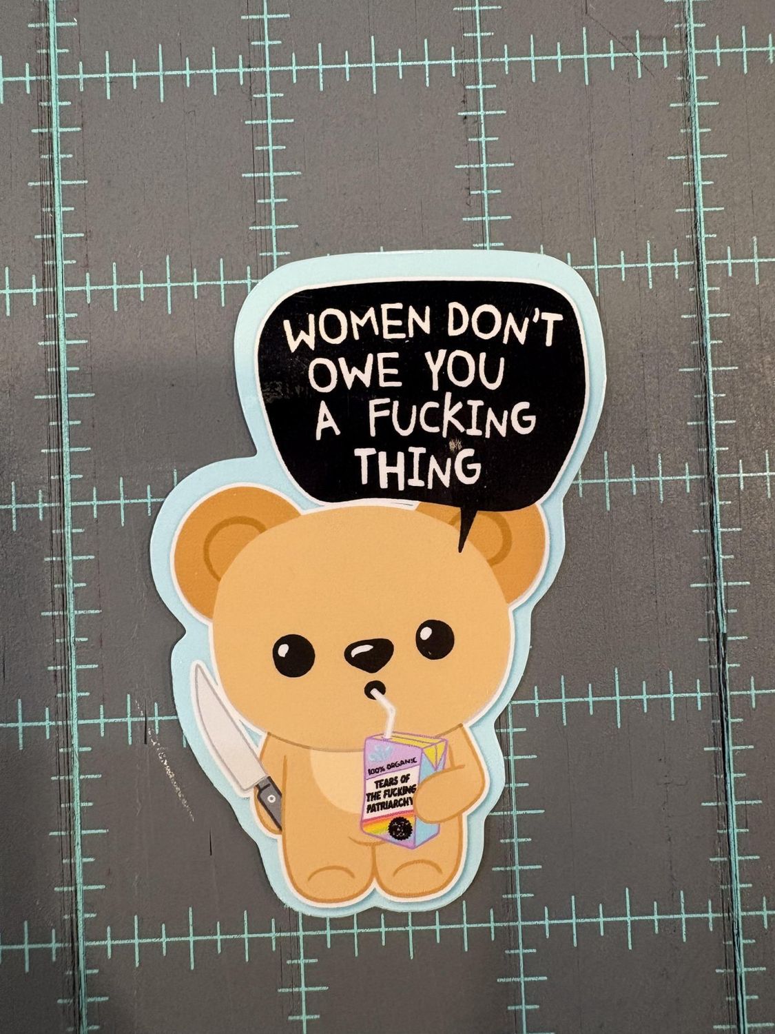 Women Don't Owe You A Fucking Thing Vinyl Sticker Mouthy Broad