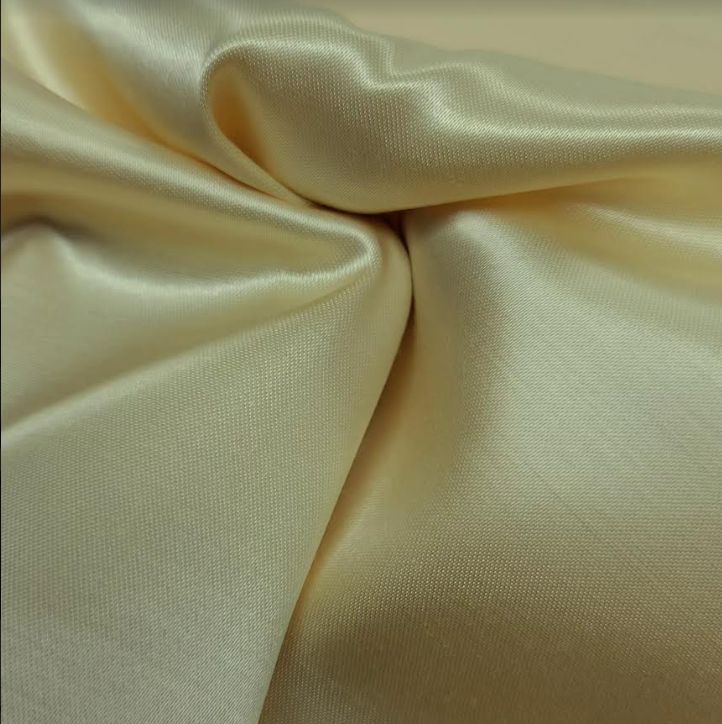 Yellow Cotton Sateen Vintage Deadstock