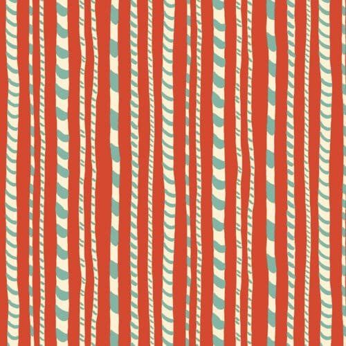 Candy Cane Stripe Printed Cotton Liberty Festive Fair Riley Blake