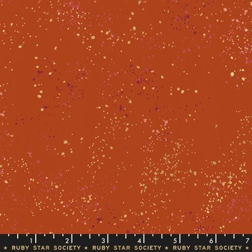 Cayenne Speckled Metallic by Rashida Coleman Hale with Ruby Star - Cotton Print
