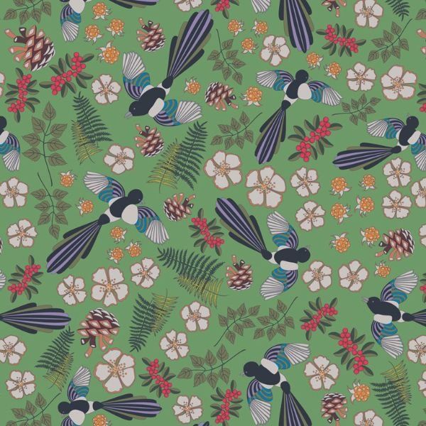 Host Skog in Green Cotton Print Norwegian Forest Dream Lewis &amp; Irene