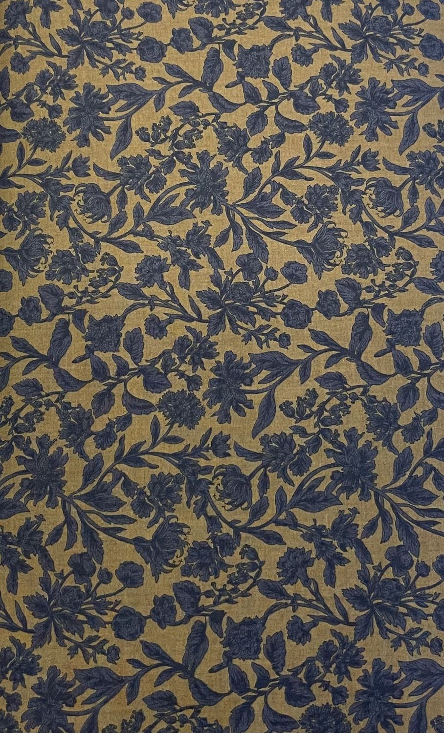 Japanese Printed Cotton Lawn Dark Floral on Brown