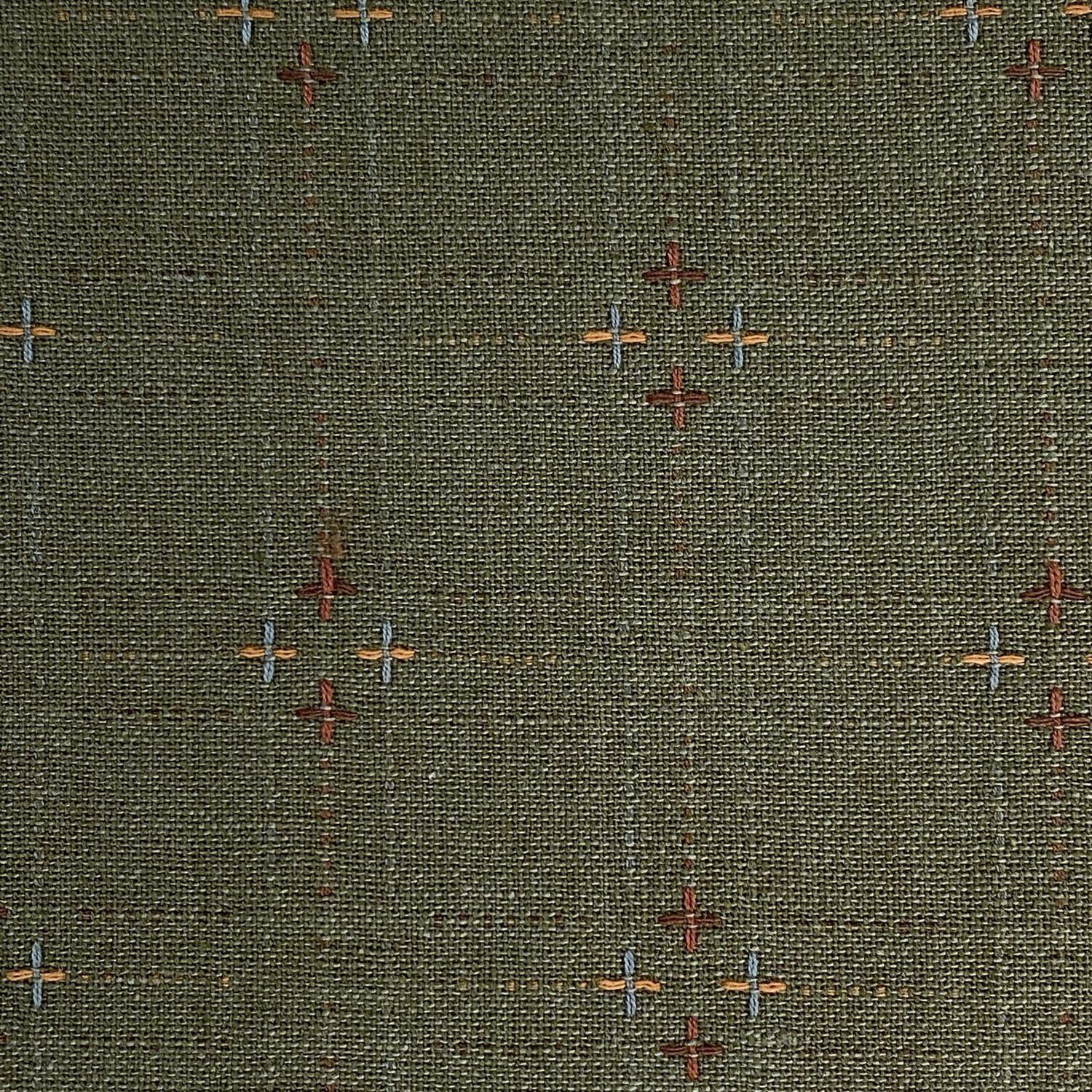 Manchester Plusses and Crosses Large Hillside Green 4961 Diamond Textiles