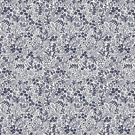 Navy Tapestry Lace Rifle Paper Co Basics Cotton + Steel