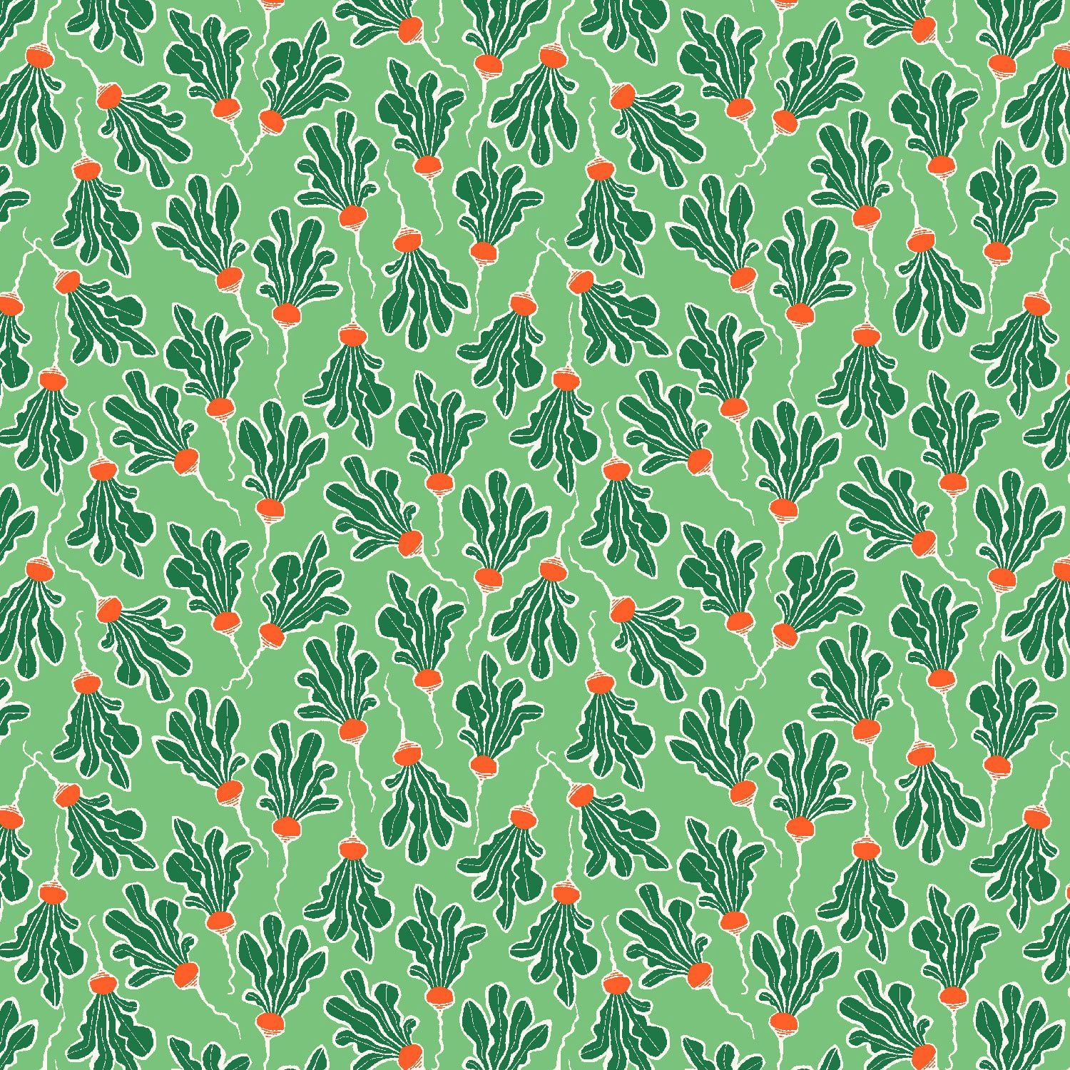 Radish in Fresh Harvest Printed Cotton In the Vegetable Garden Cotton + Steel