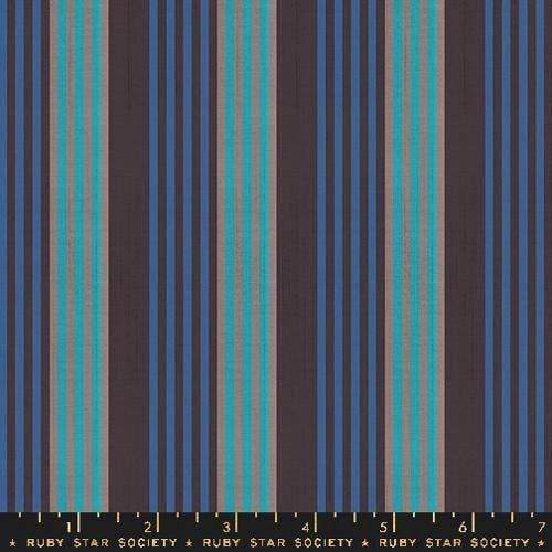 Ribbon Stripe Soft Black  Warp and Weft Oh Lucky Lucky Ruby Star Society