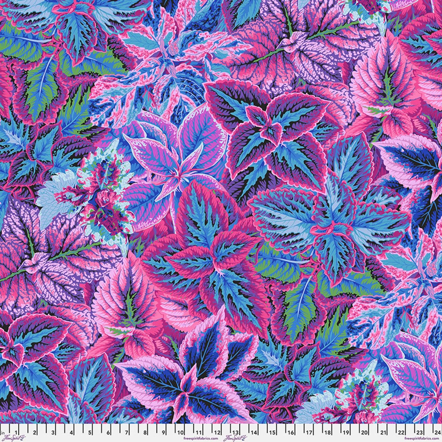 Bold Leaves in Blue Kaffe Fassett Collective