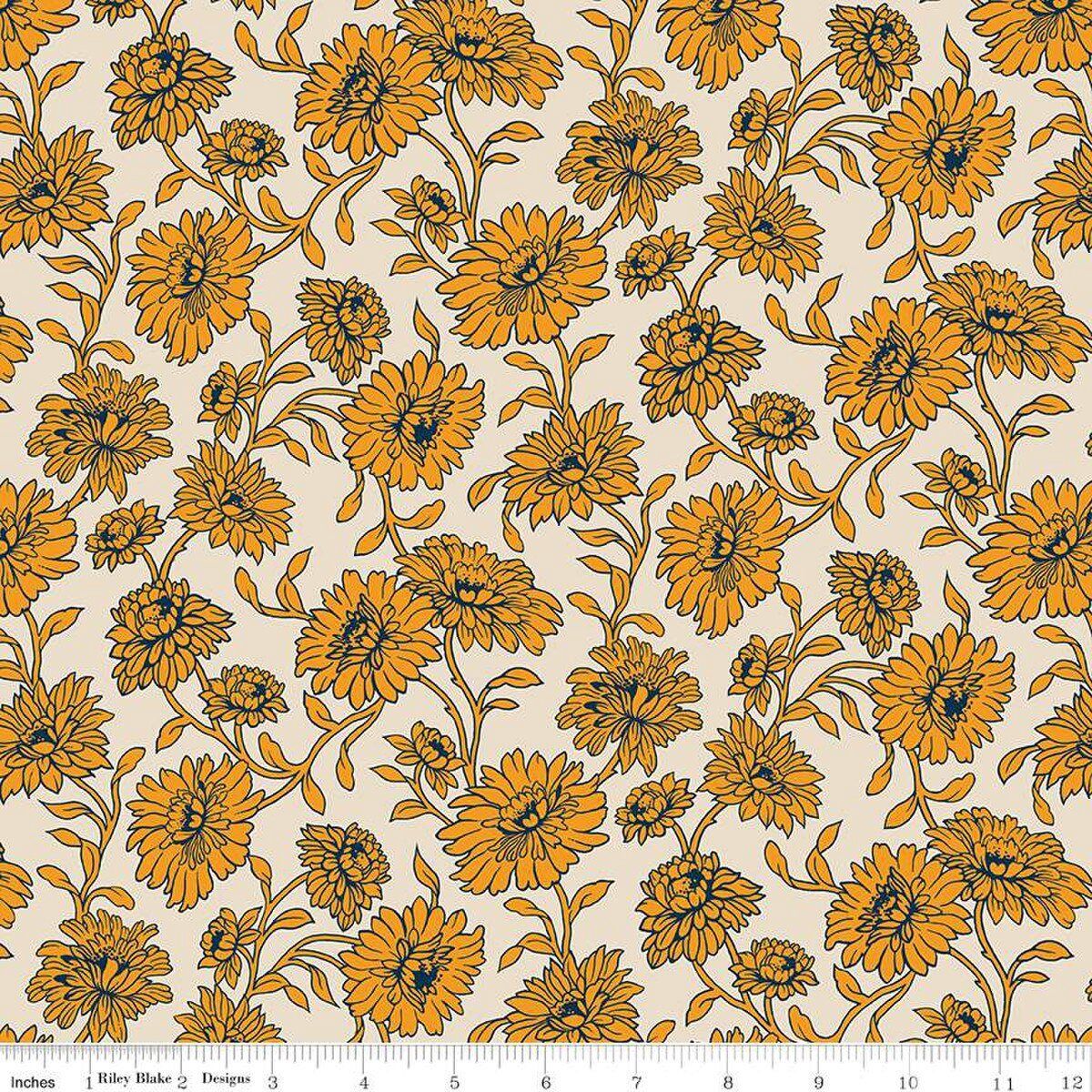 Cheddar at Twilight Printed Cotton Main Cream Riley Blake Designs