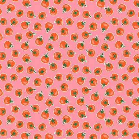 Cherry Tomato Printed Cotton In the Vegetable Garden Cotton + Steel
