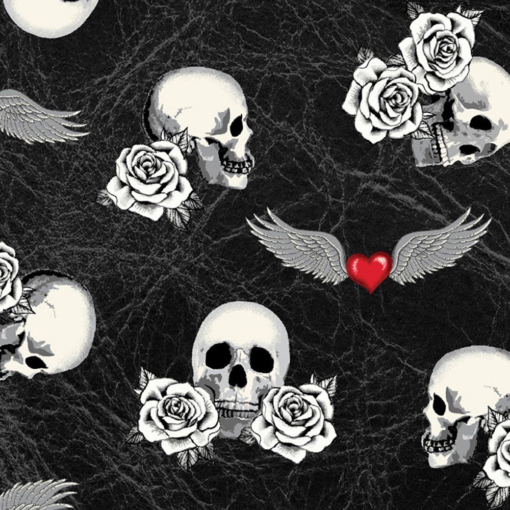 CLEARANCE! Born to Ride Skull Tattoo - Cotton Print