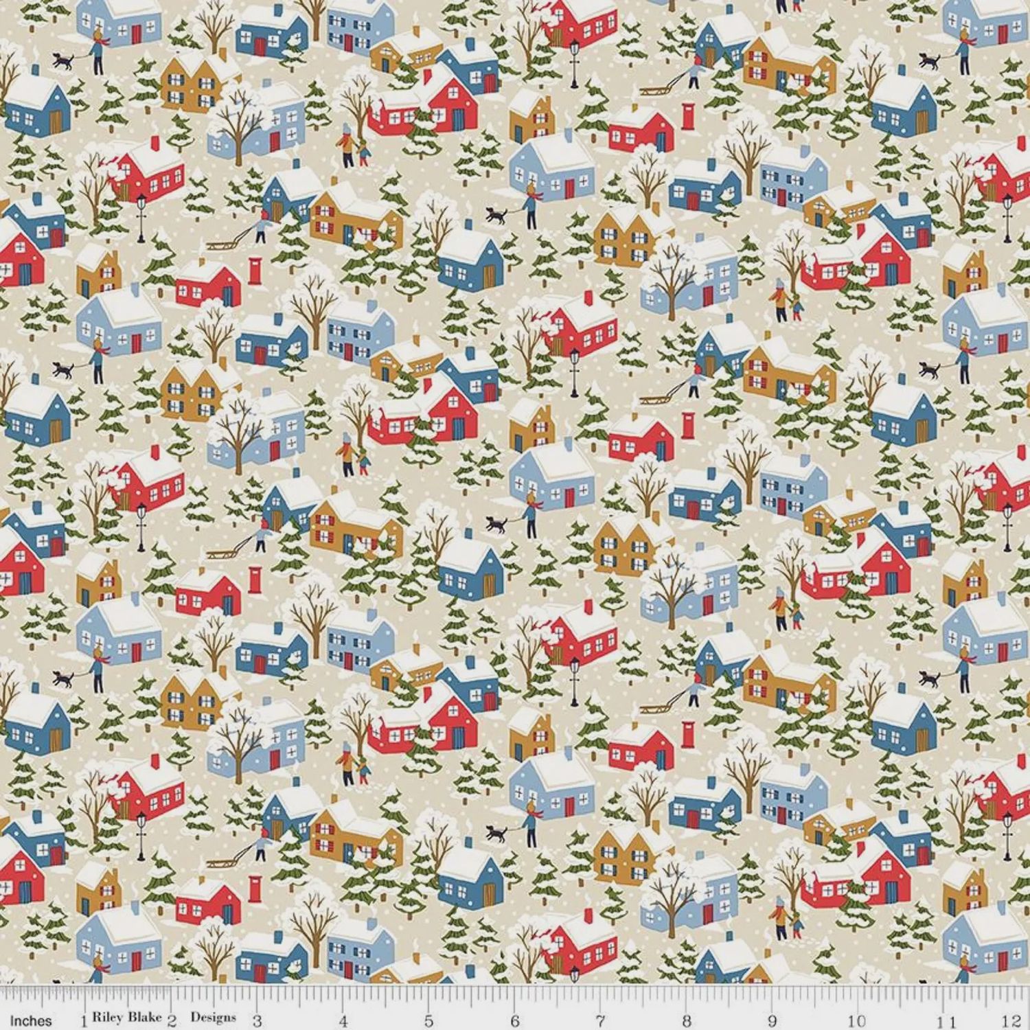 Festive Village B Festive Greetings Liberty Fabrics x Riley Blake