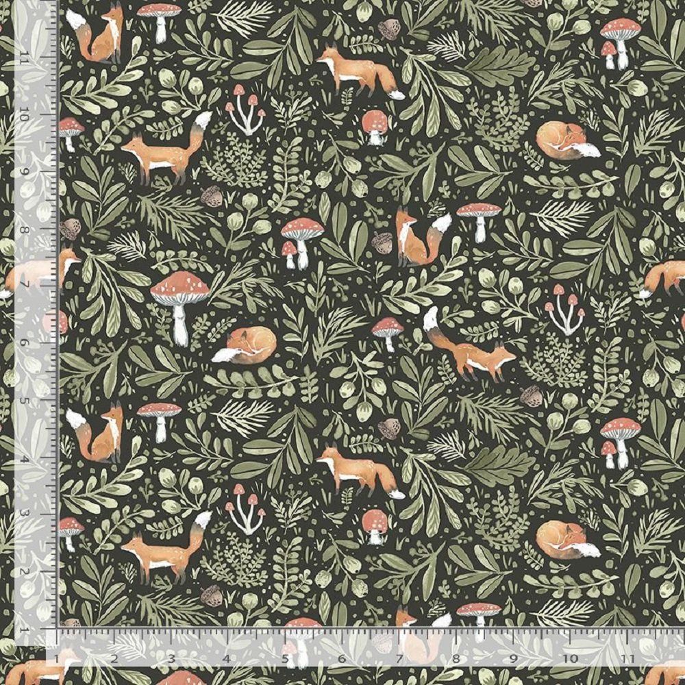 Foxes &amp; Mushrooms - Cotton Print
