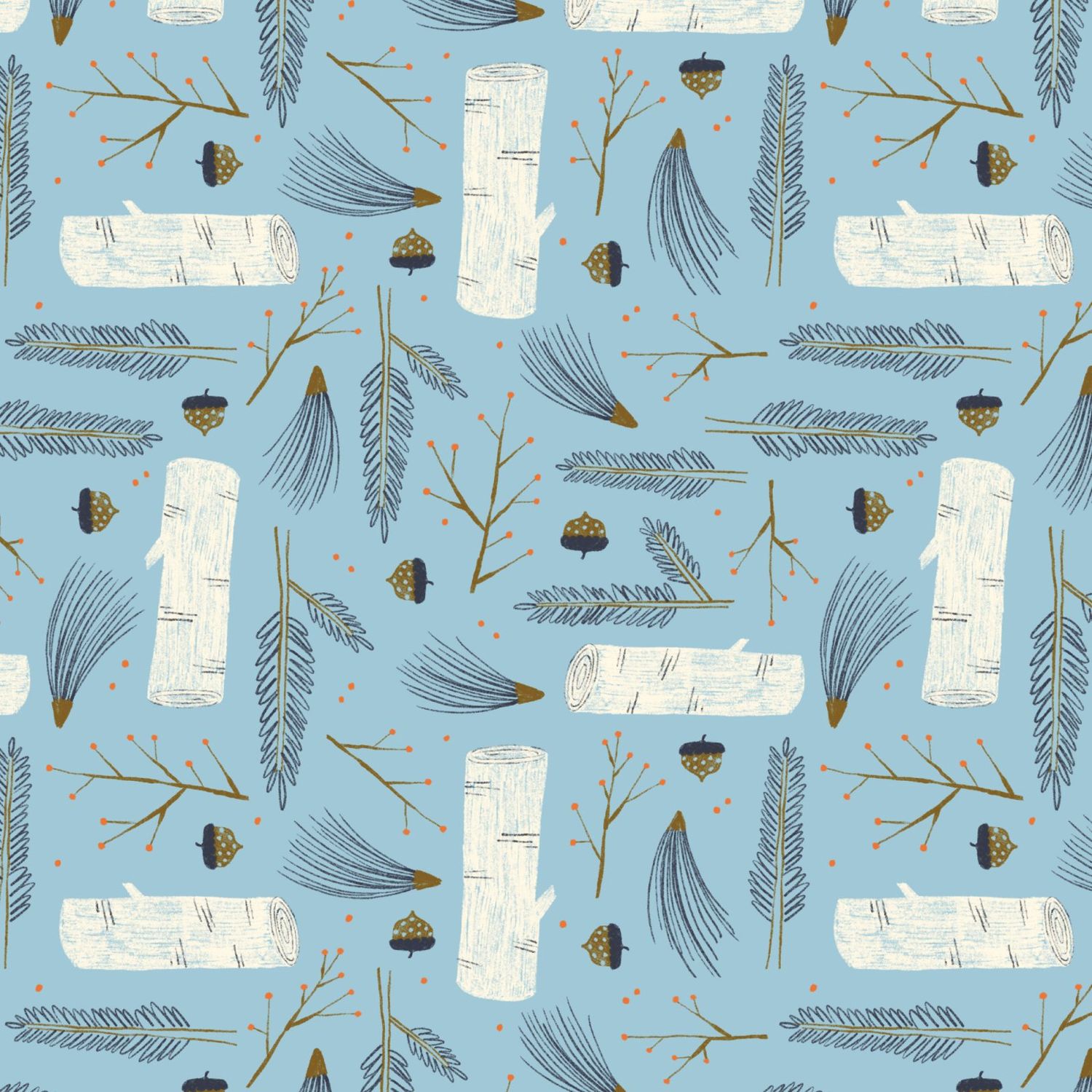 Frosty Forest Organic Cotton Print Snow Friends Cloud9