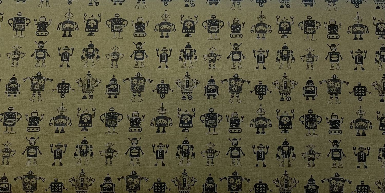 Japanese Imported Printed Cotton Robots Hokkoh