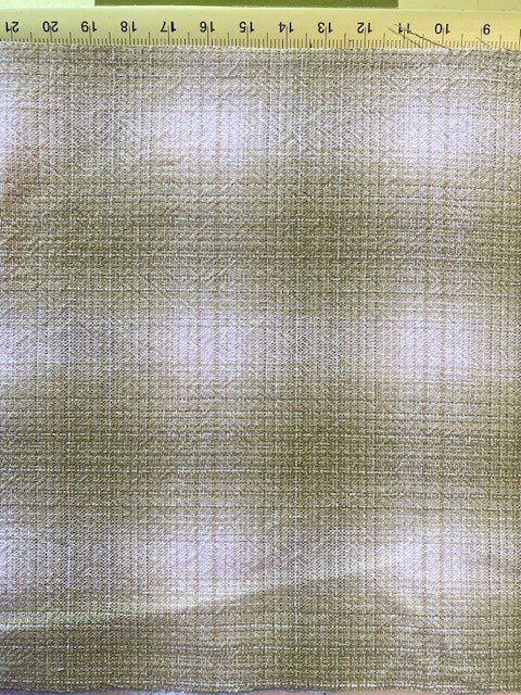 Light Green and White Plaid Yarn Dyed Cotton Japanese Import