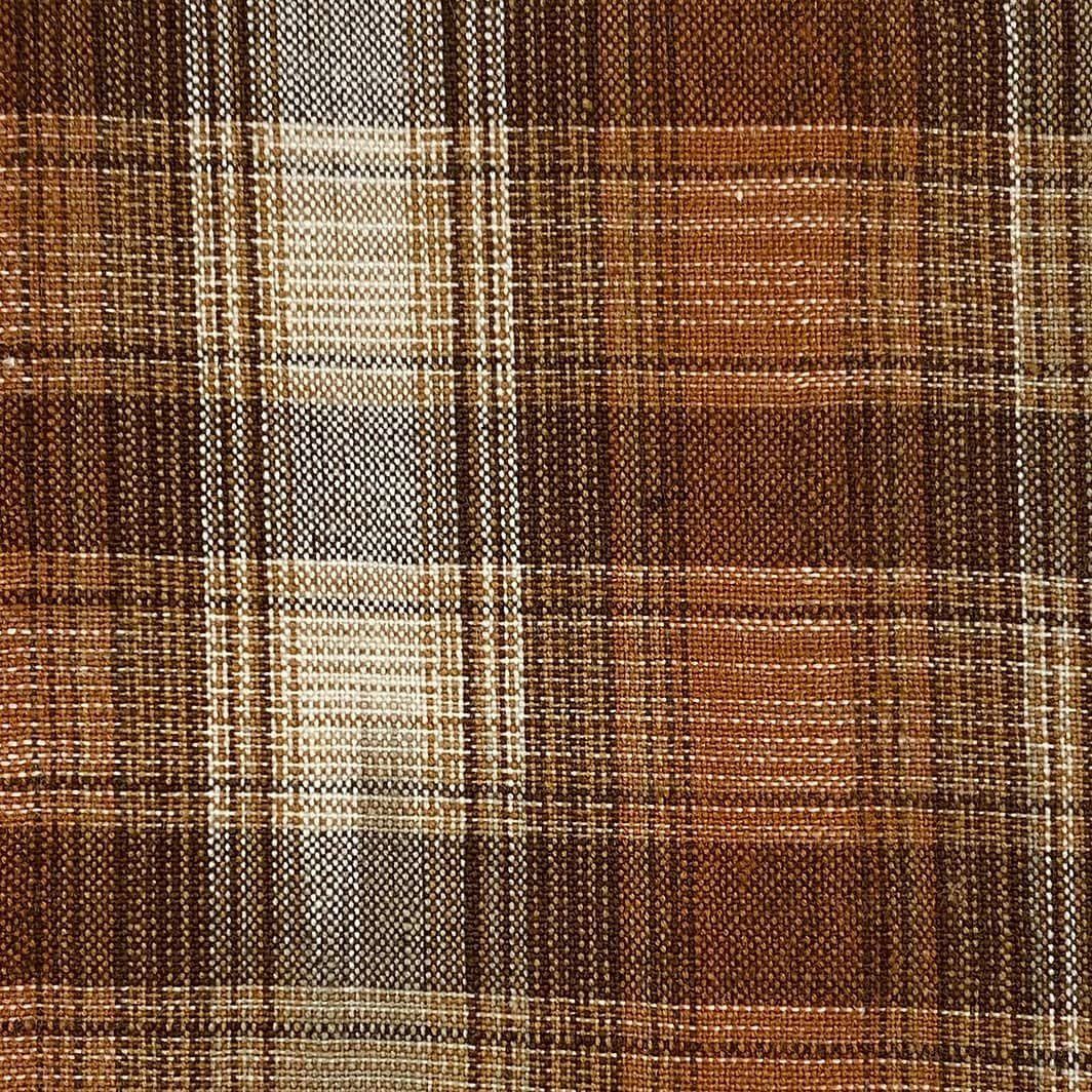 Nikko Geo Plaid Rust Diamond Textiles