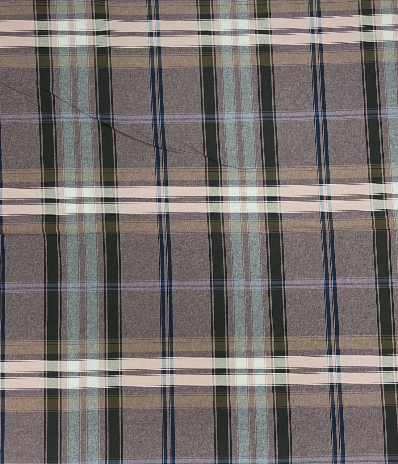 Yarn Dyed Cotton Large Scale Plaid Purple Pink Blue Brown ByHands Korea