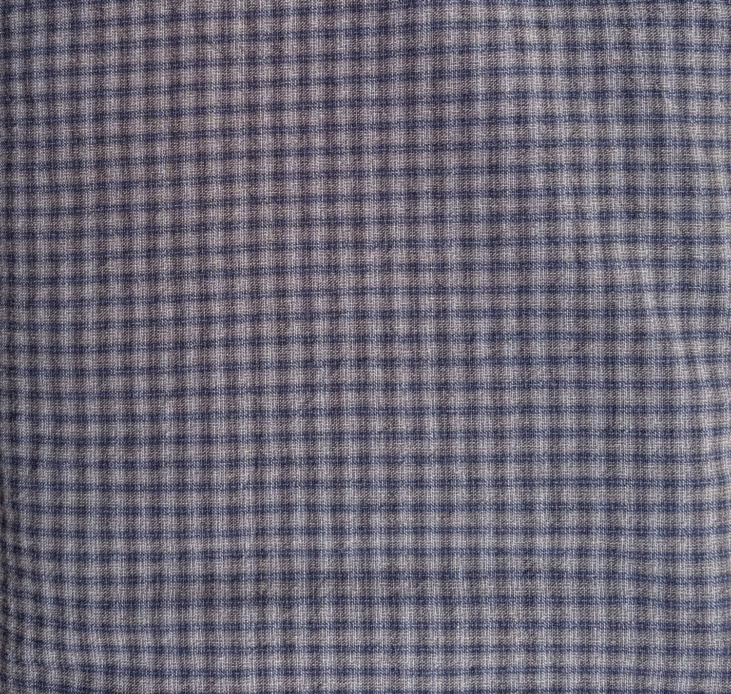 Yarn Dyed Cotton Micro Plaid Black  ByHands Korea