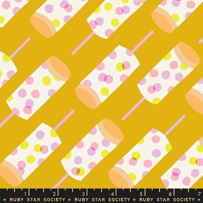 Ruby Star Society - Sugar Cone Cotton Print - Goldenrod