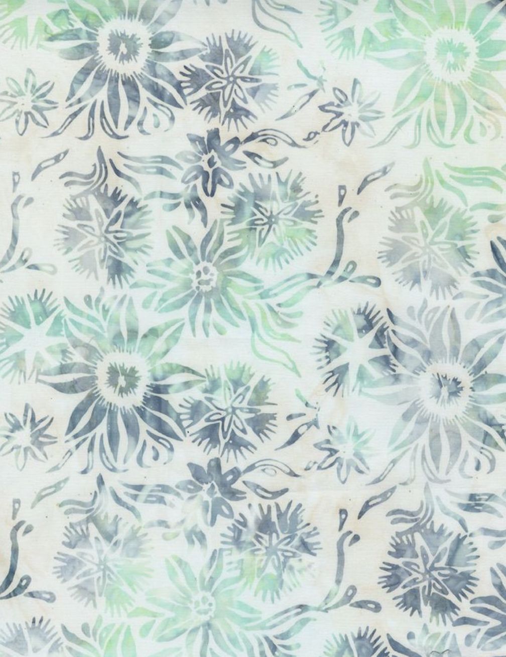 Star Floral Salt Tonga Batiks