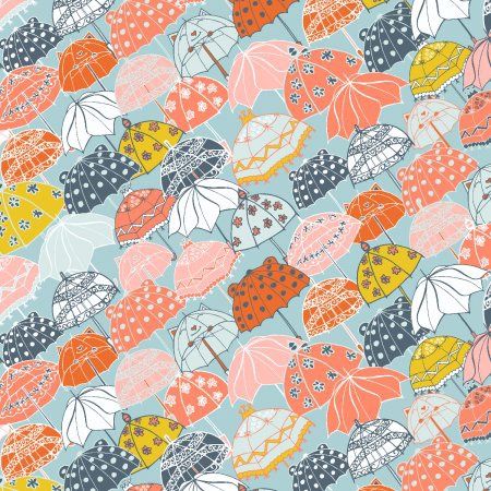 Under My Umbrella Cotton Print Splish Splash