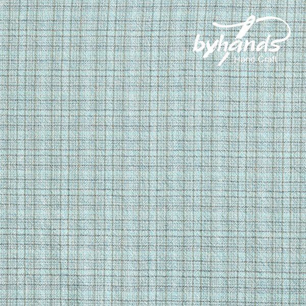 Yarn Dyed Cotton Plaid Light Blue and Brown ByHands Korea