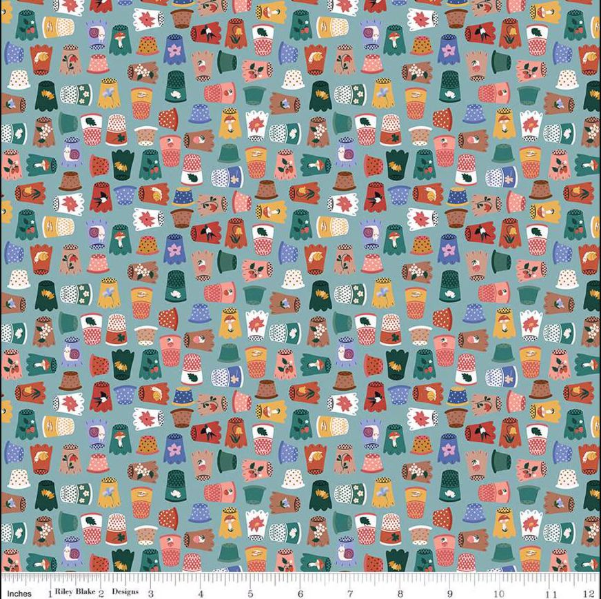 Thimbelina &amp; the Sewing Fairies Thimble Collection in Mist