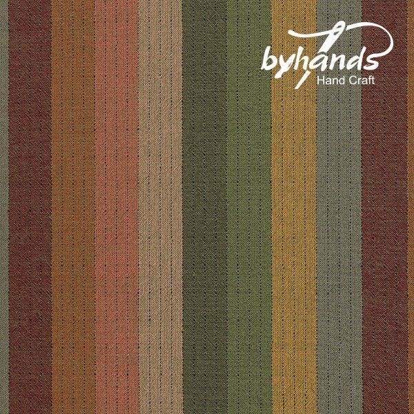 Yarn Dyed Cotton Thick Stripe Multi Color Light  ByHands Korea
