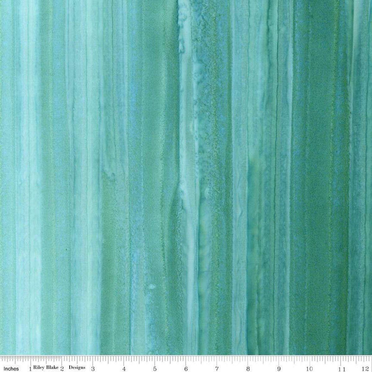 Turquoise Tickle Expression Batiks Elementals Color Fade Riley Blake