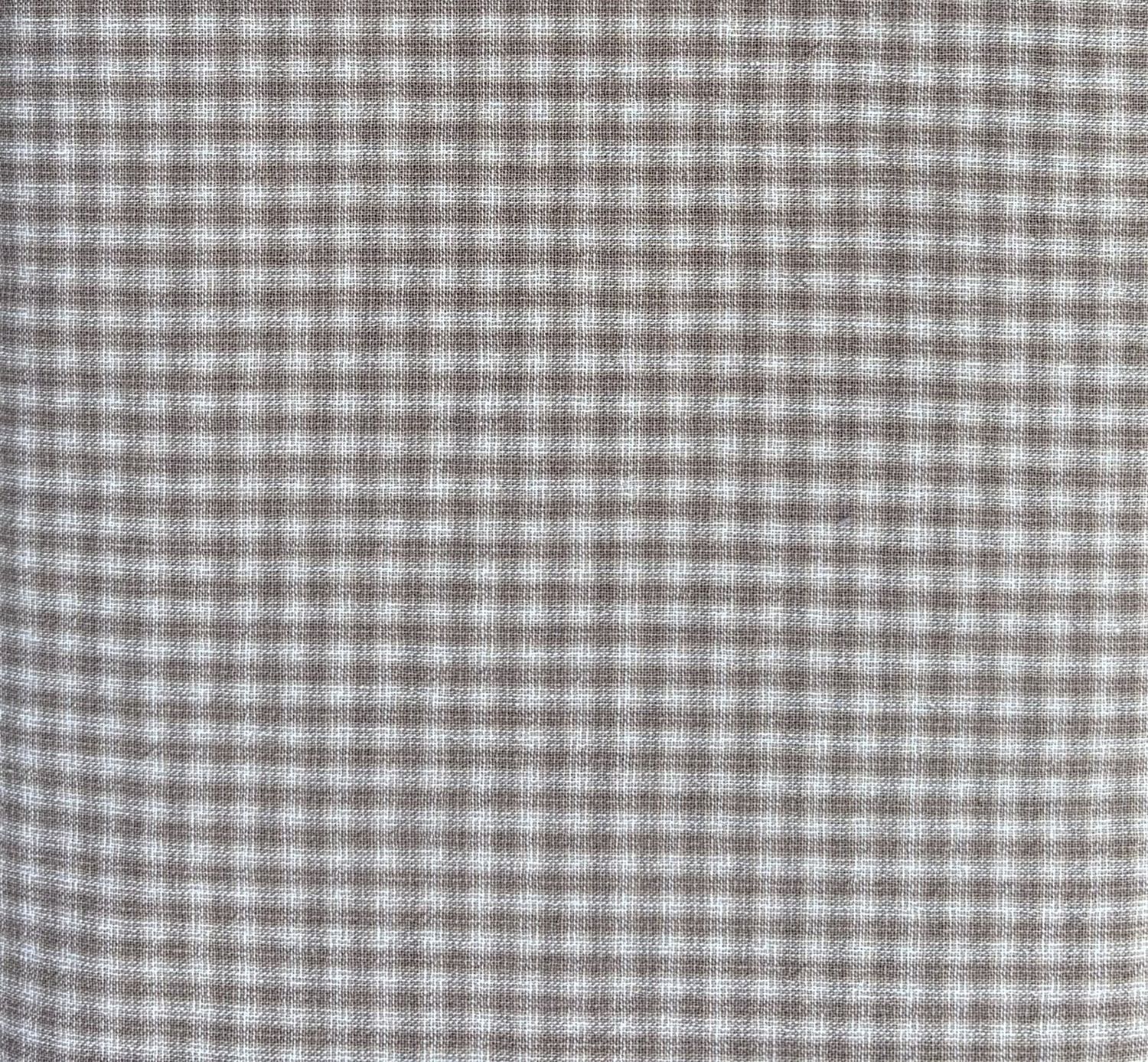 Yarn Dyed Cotton Micro Plaid Beige  ByHands Korea
