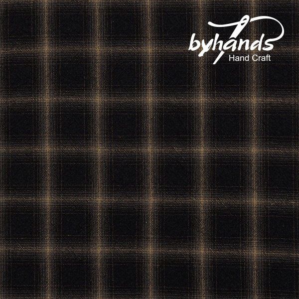 Yarn Dyed Cotton Plaid Black and Brown ByHands Korea