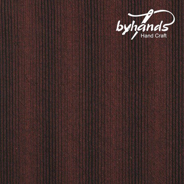 Yarn Dyed Cotton Stripe Burgundy and Black  ByHands Korea