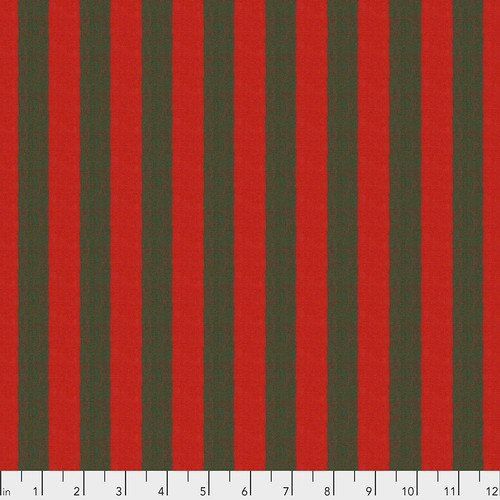 Wide Stripe in Chesnut Shot Cotton Stripes Kaffe Fassett