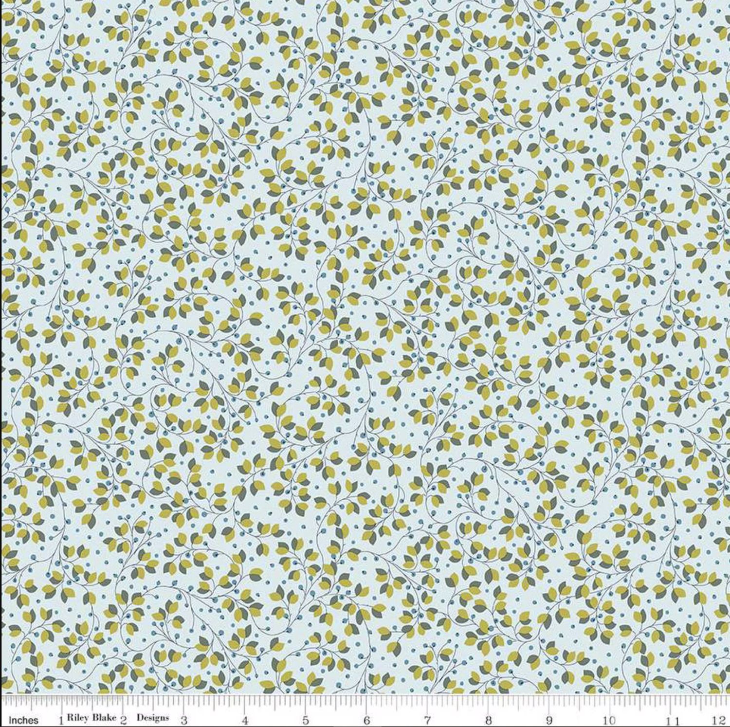 Wild Blueberries Printed Cotton Post Card From the Highlands Liberty Fabrics x Riley Blake Designs