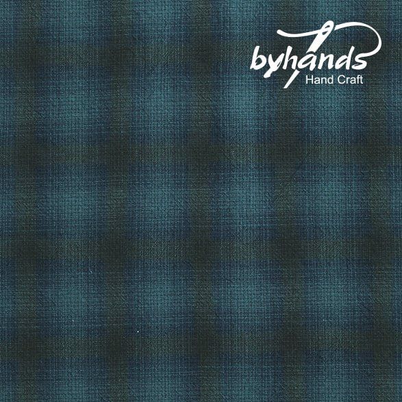 Yarn Dyed Cotton Plaid Dark Teal  ByHands Korea