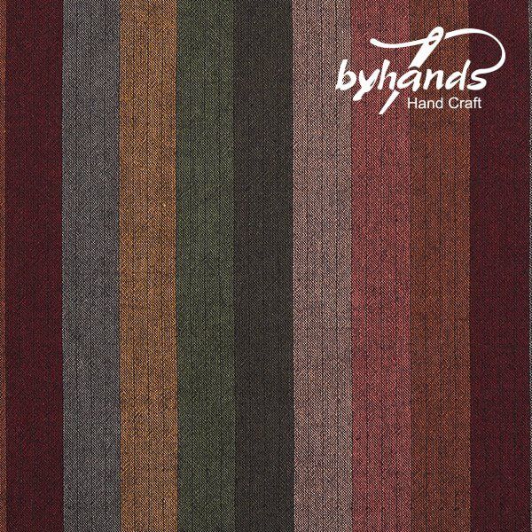 Yarn Dyed Cotton Thick Stripe Multi Color Dark  ByHands Korea