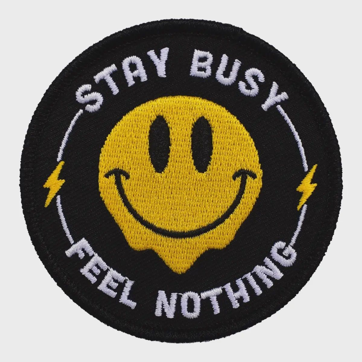 Stay Busy Feel Nothing, Embroidered Patch, Retrograde Supply Co.