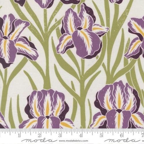 Iris Large Floral Cream, Garden Series, Moda