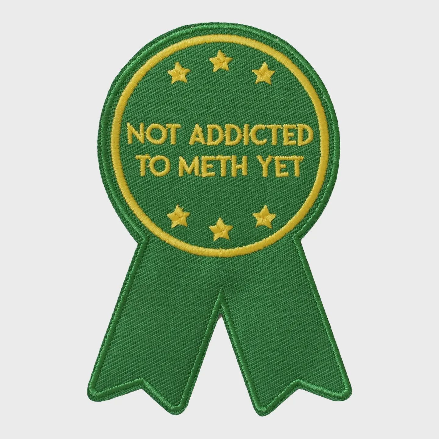Not Addicted To Meth Ribbon, Embroidered Patch, Retrograde Supply Co.