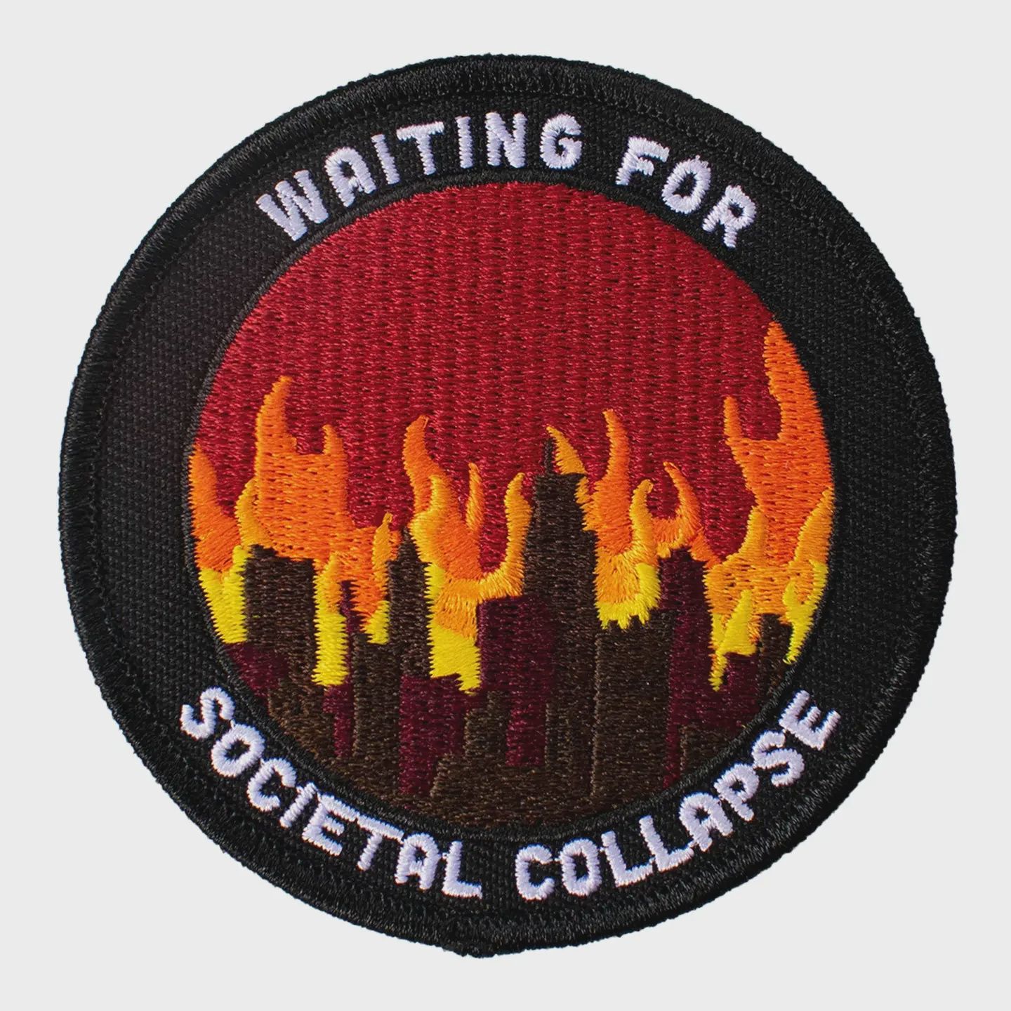 Waiting For Societal Collapse, Embroidered Patch, Retrograde Supply Co.