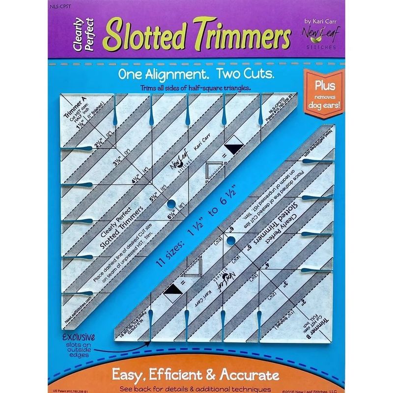 Clearly Perfect Slotted Trimmer Set, 2 Pack, 11 Sizes (1-1/2" to 6-1/2")