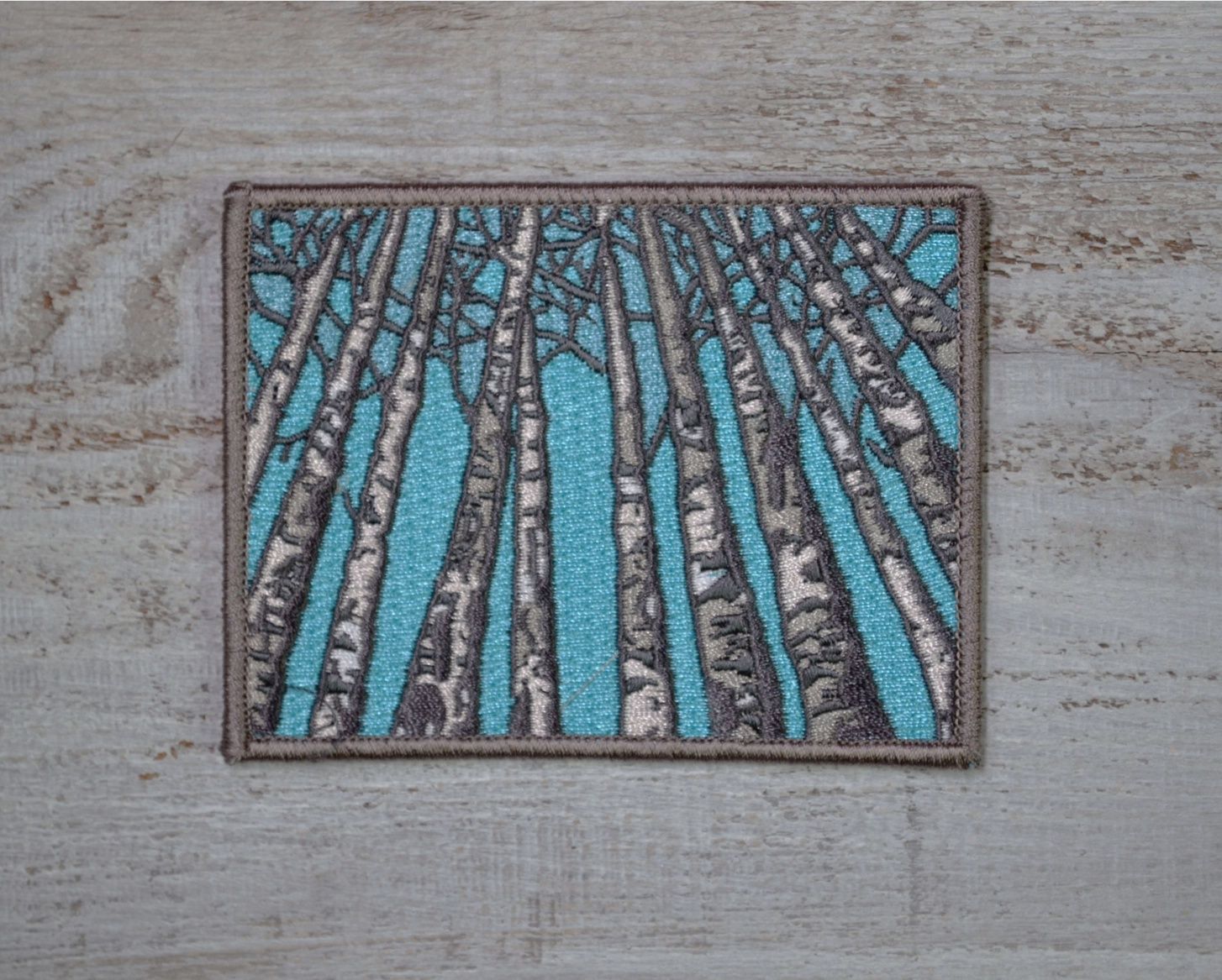 Birch Tree, Embroidered Patch, Think Greene