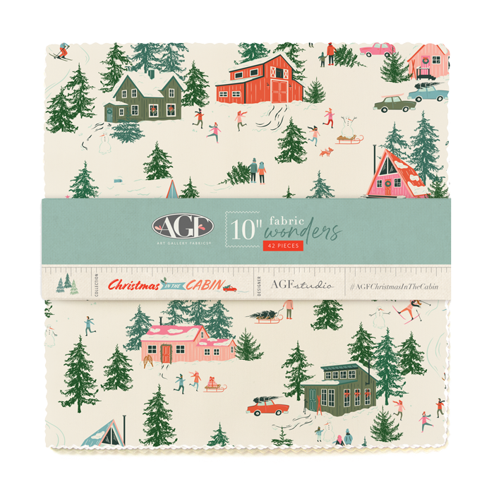 Christmas In The Cabin, 10" Fabric Wonders, Art Gallery Fabrics